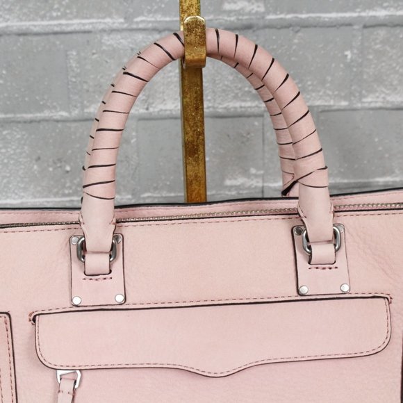 Rebecca Minkoff Bree Crossbody Satchel Blush Pink Suede - Picture 3 of 12
